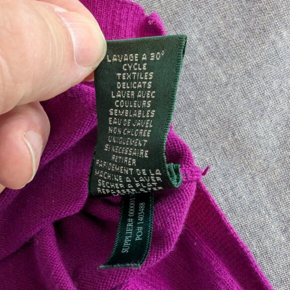 Lauren Ralph Lauren Petite Women's Purple Sweater Boat Neck - Size M - Picture 7 of 10
